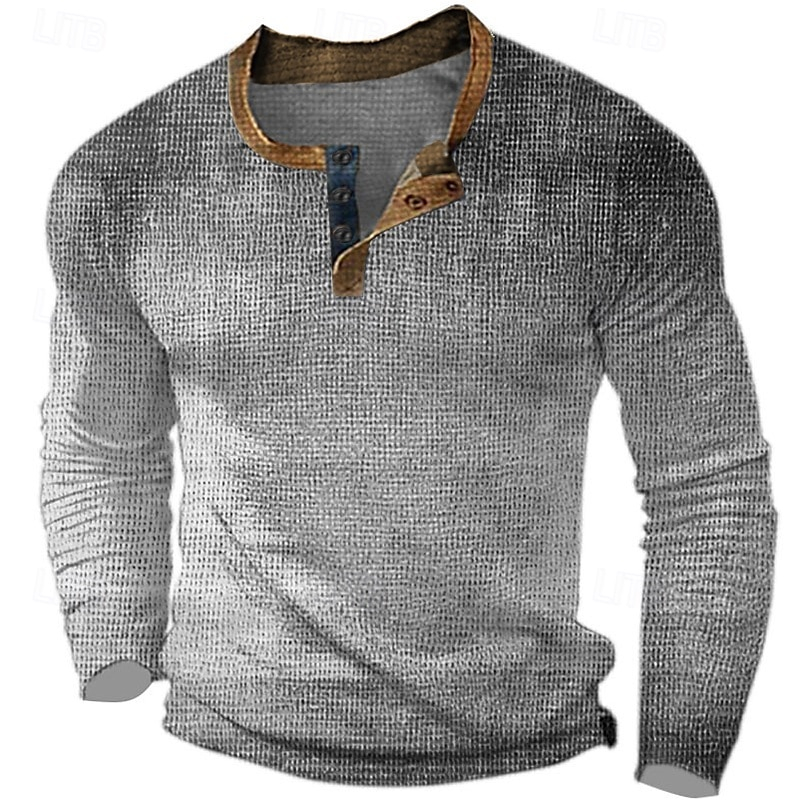 Camisa Henley de Hombre con Es - Tee Graphic Print reseña y precio